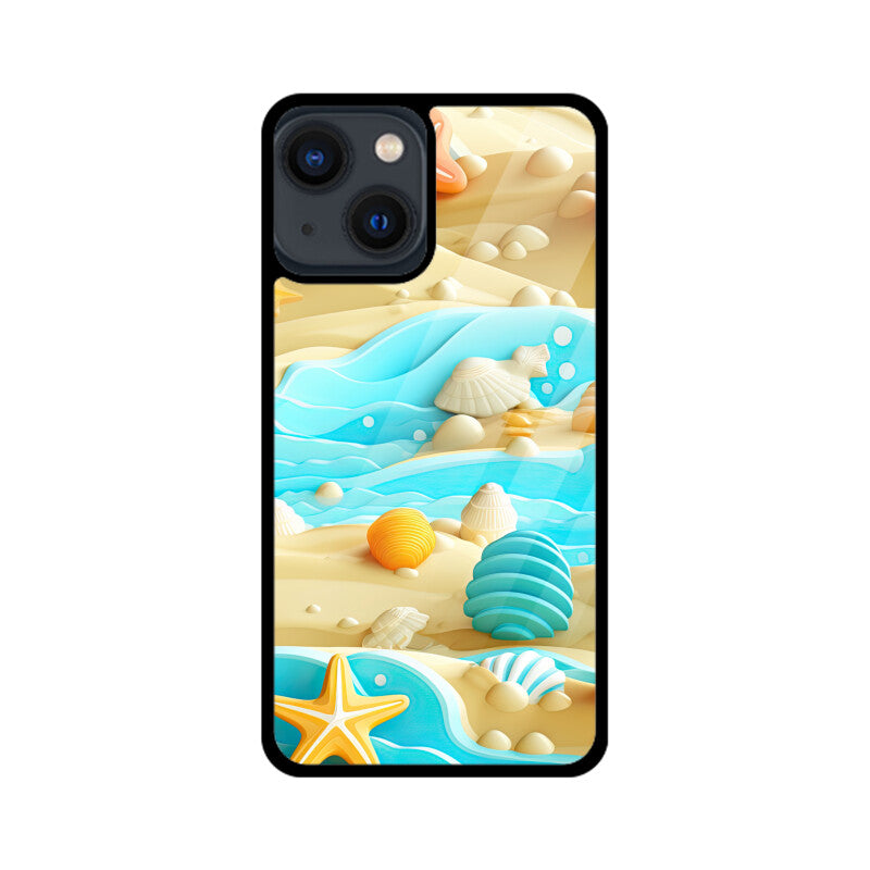 3D Beach pattern - Apple iPhone Glass Phone Cases - Available for all Models
