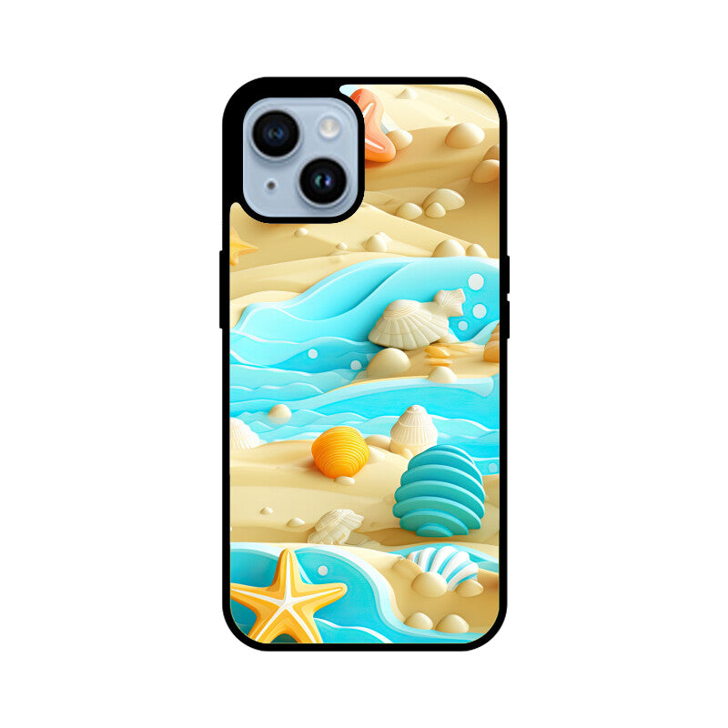 3D Beach pattern - Apple iPhone Glass Phone Cases - Available for all Models
