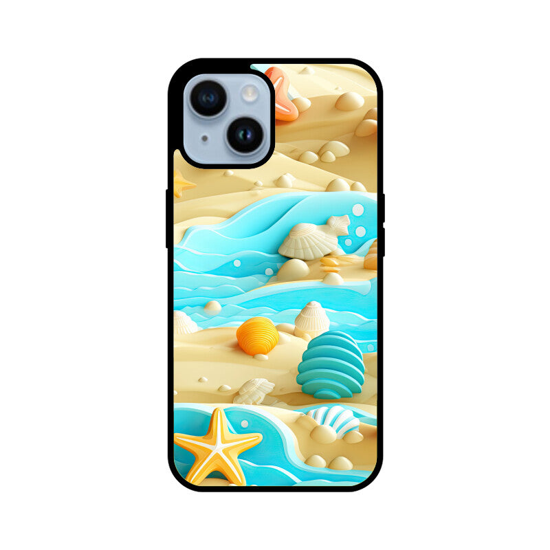 3D Beach pattern - Apple iPhone Glass Phone Cases - Available for all Models