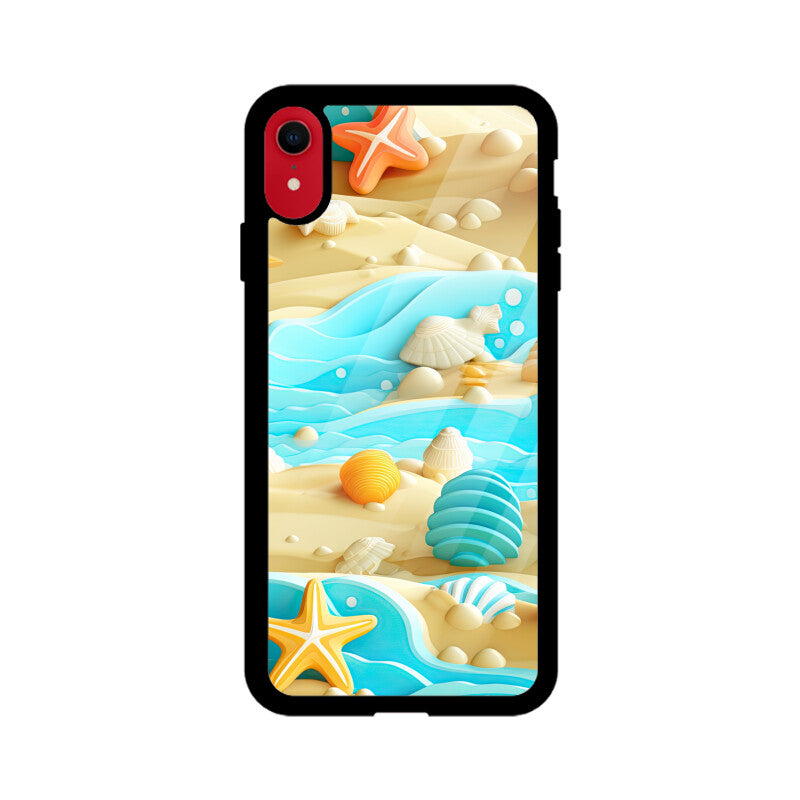 3D Beach pattern - Apple iPhone Glass Phone Cases - Available for all Models