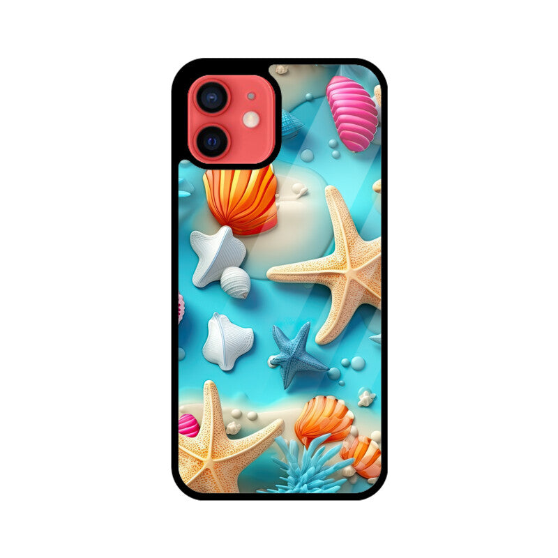 3D Beach Pattern - Apple iPhone Glass Phone Cases - Available for all models