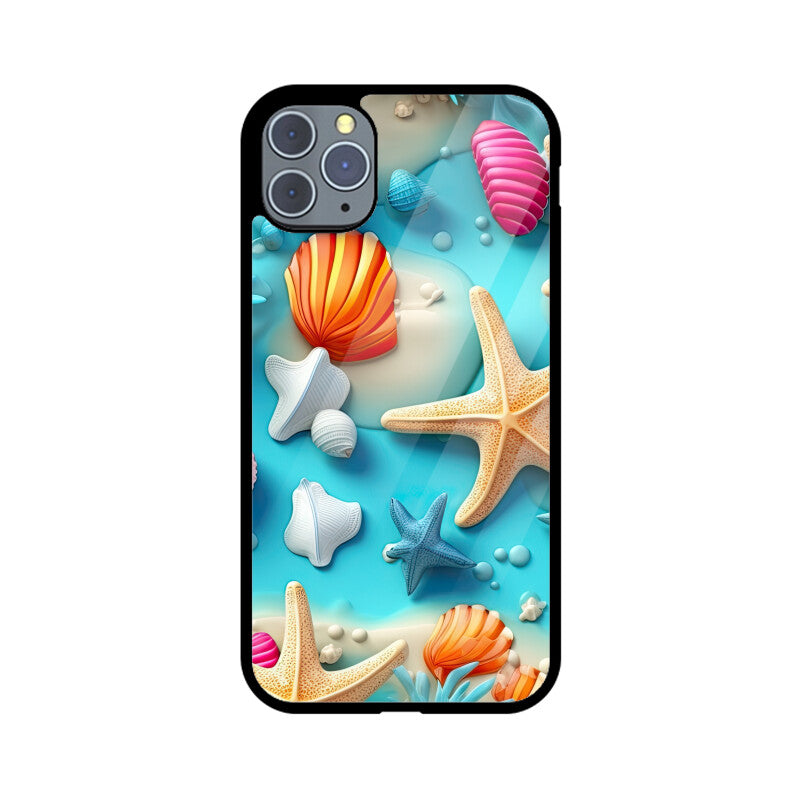 3D Beach Pattern - Apple iPhone Glass Phone Cases - Available for all models