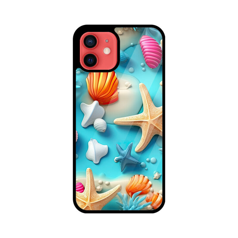 3D Beach Pattern - Apple iPhone Glass Phone Cases - Available for all models