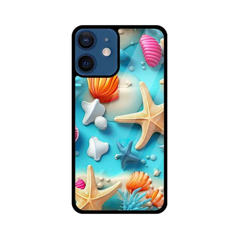 3D Beach Pattern - Apple iPhone Glass Phone Cases - Available for all models
