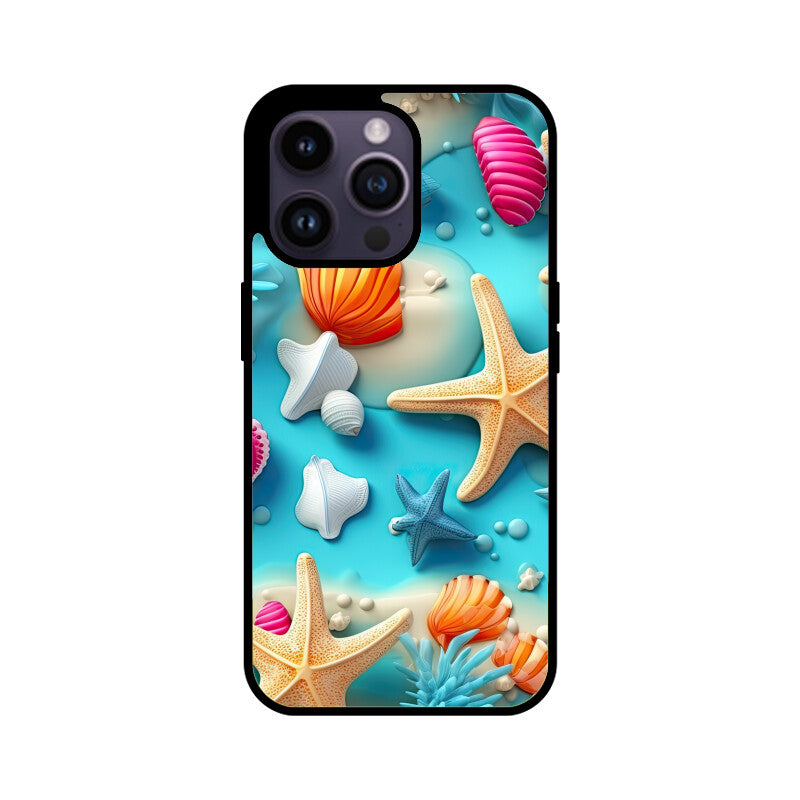 3D Beach Pattern - Apple iPhone Glass Phone Cases - Available for all models