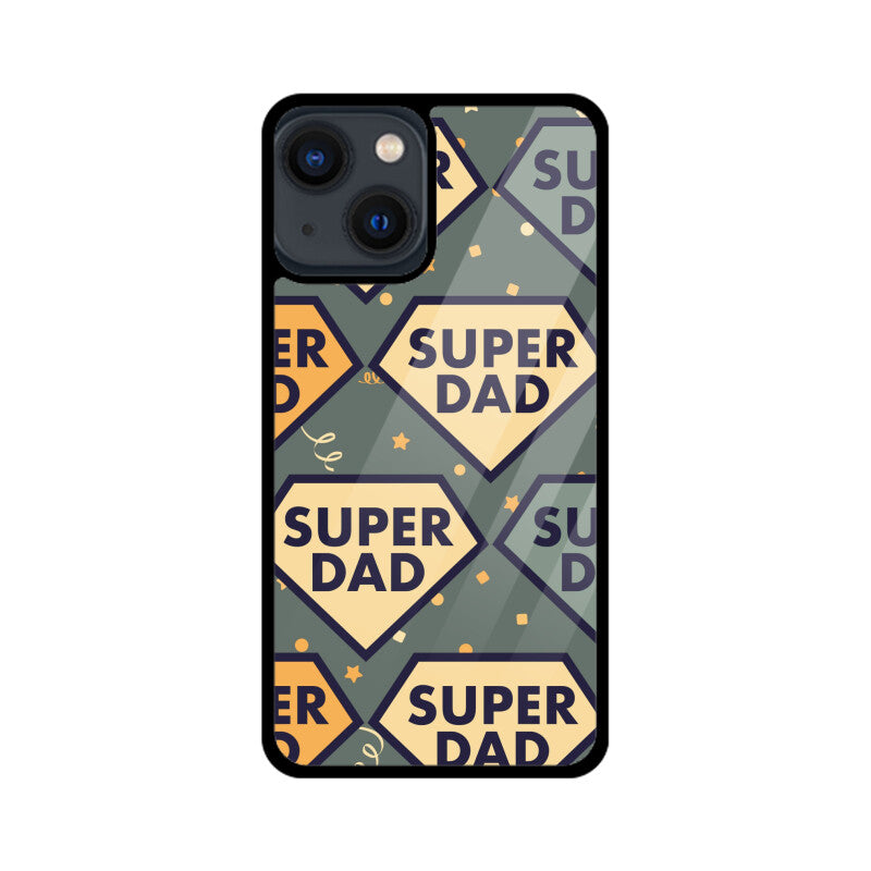 Super Dad Pattern - Apple iPhone Glass Phone Cases - All Models Available