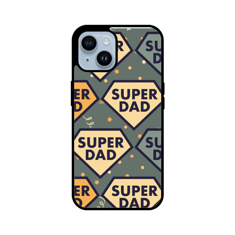 Super Dad Pattern - Apple iPhone Glass Phone Cases - All Models Available