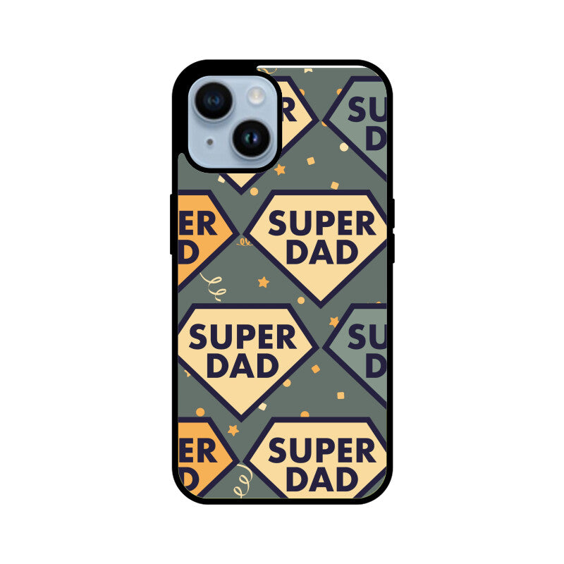 Super Dad Pattern - Apple iPhone Glass Phone Cases - All Models Available