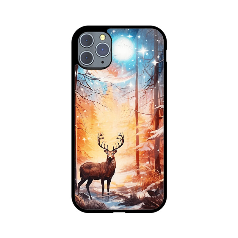 Christmas Deer - Apple iPhone Glass Phone Cases - Available for all models