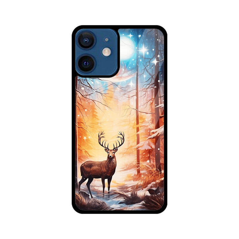 Christmas Deer - Apple iPhone Glass Phone Cases - Available for all models