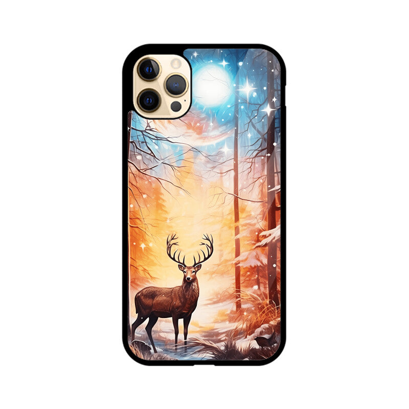 Christmas Deer - Apple iPhone Glass Phone Cases - Available for all models