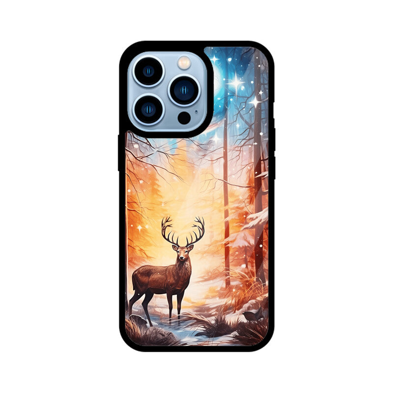 Christmas Deer - Apple iPhone Glass Phone Cases - Available for all models
