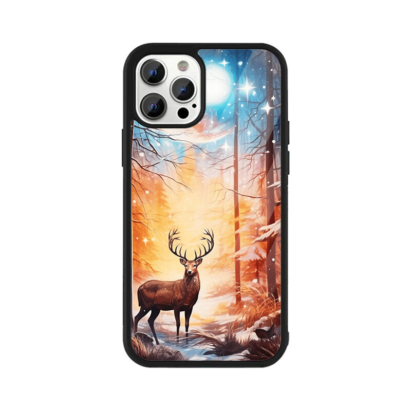 Christmas Deer - Apple iPhone Glass Phone Cases - Available for all models