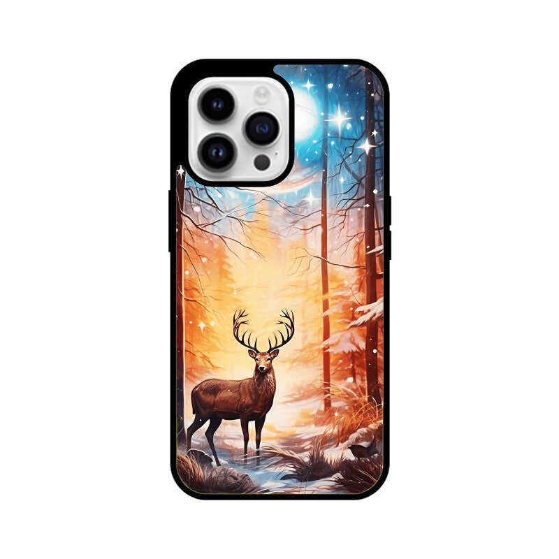 Christmas Deer - Apple iPhone Glass Phone Cases - Available for all models