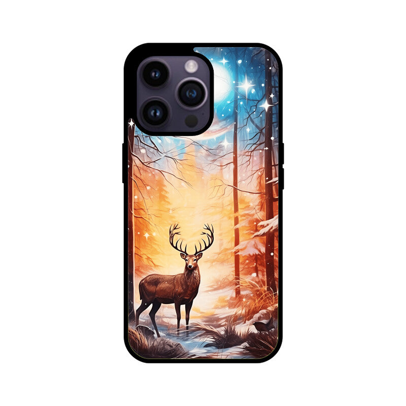 Christmas Deer - Apple iPhone Glass Phone Cases - Available for all models