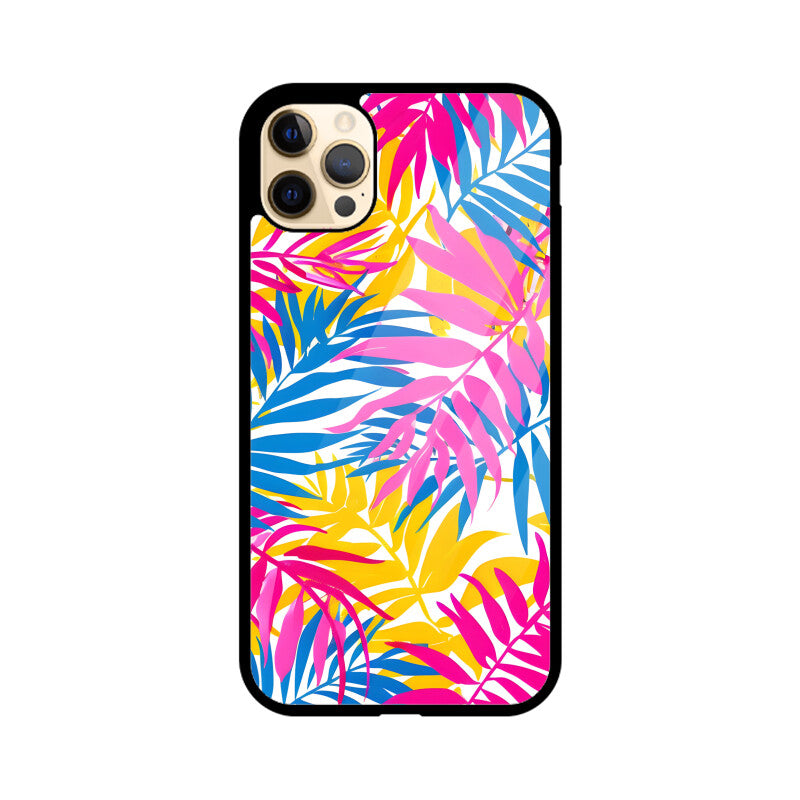 Summer Tropical Leave - Apple iPhone Glass Phone Cases - All Models Available