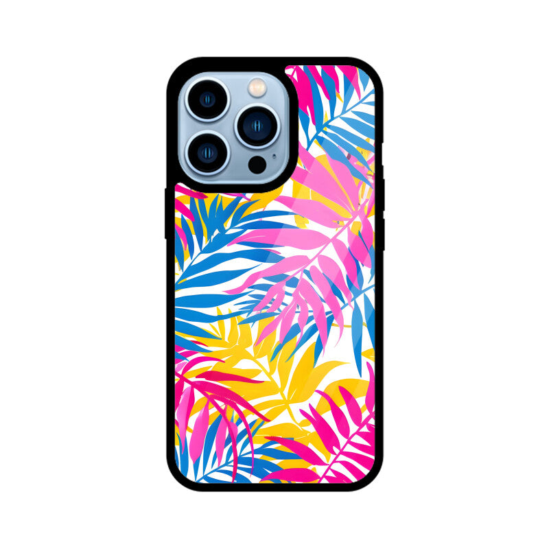 Summer Tropical Leave - Apple iPhone Glass Phone Cases - All Models Available