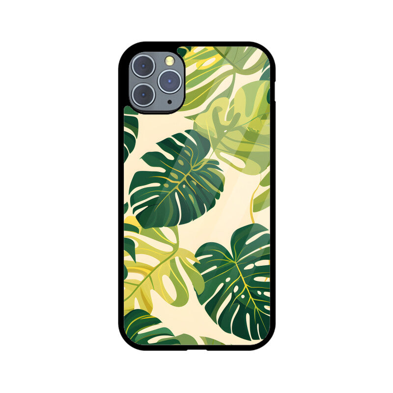 Summer Tropical Leave - Apple iPhone Glass Phone Cases - All Models Available