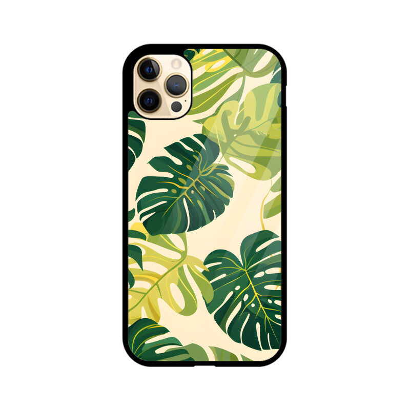 Summer Tropical Leave - Apple iPhone Glass Phone Cases - All Models Available