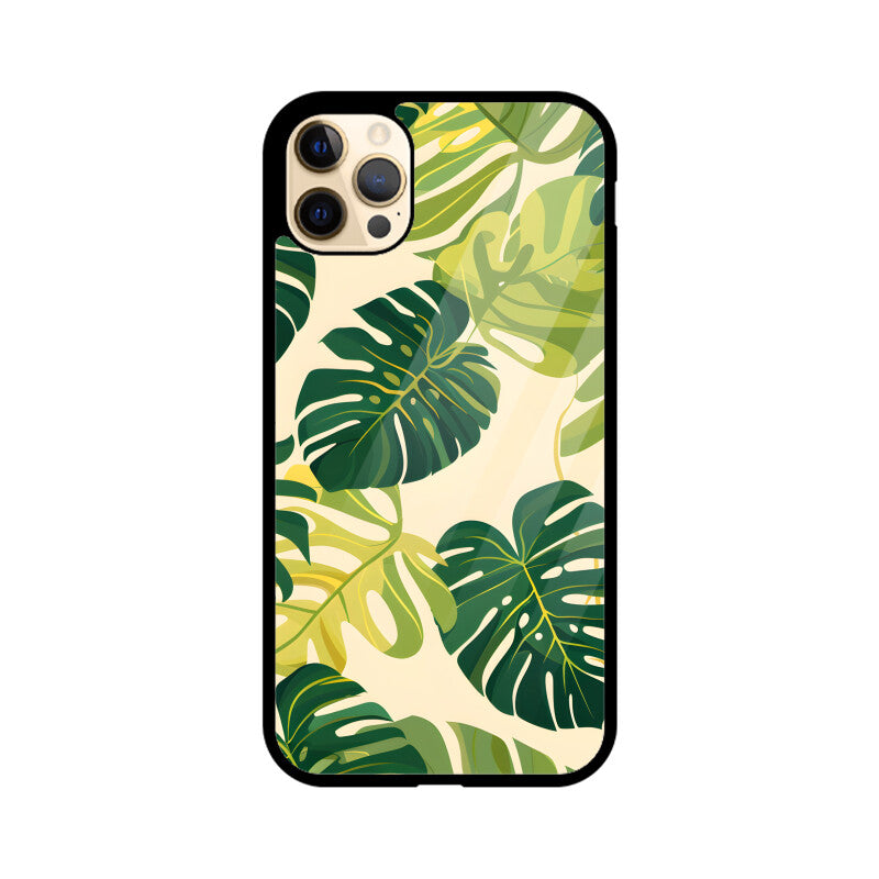 Summer Tropical Leave - Apple iPhone Glass Phone Cases - All Models Available