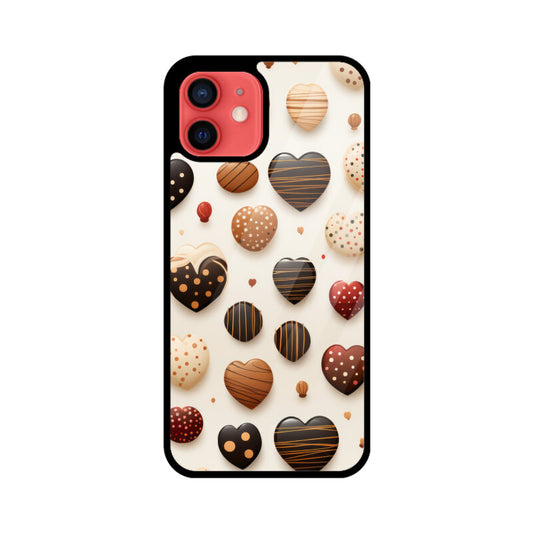 Valentine Chocolate Design - Apple iPhone Glass Phone Cases - All Models Available