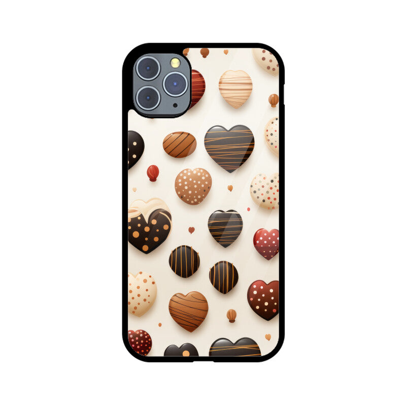 Valentine Chocolate Design - Apple iPhone Glass Phone Cases - All Models Available