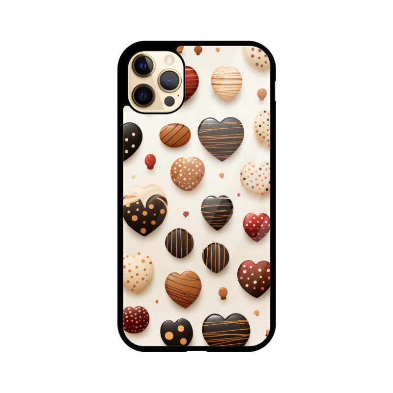 Valentine Chocolate Design - Apple iPhone Glass Phone Cases - All Models Available