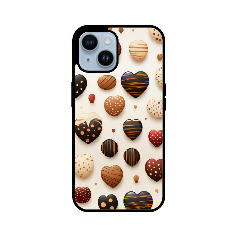 Valentine Chocolate Design - Apple iPhone Glass Phone Cases - All Models Available