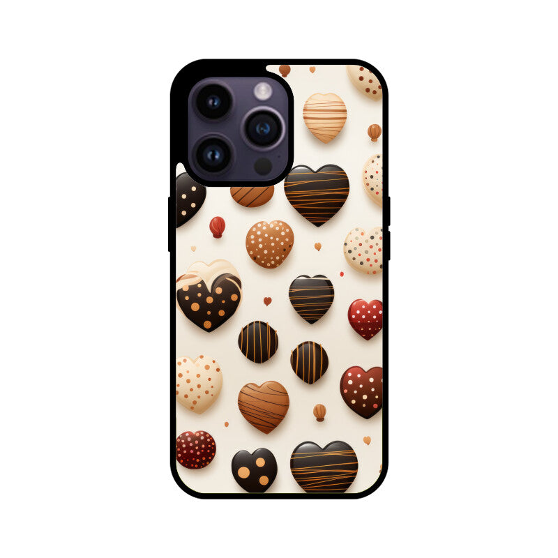Valentine Chocolate Design - Apple iPhone Glass Phone Cases - All Models Available