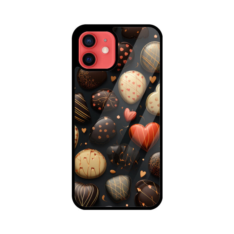 Valentine Chocolate Design - Apple iPhone Glass Phone Cases - All Models Available