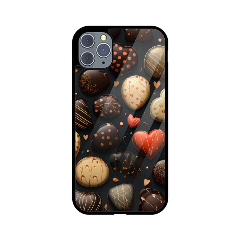 Valentine Chocolate Design - Apple iPhone Glass Phone Cases - All Models Available