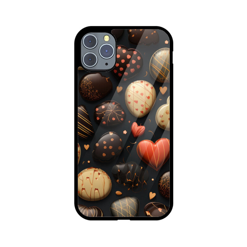 Valentine Chocolate Design - Apple iPhone Glass Phone Cases - All Models Available