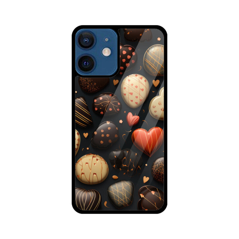 Valentine Chocolate Design - Apple iPhone Glass Phone Cases - All Models Available