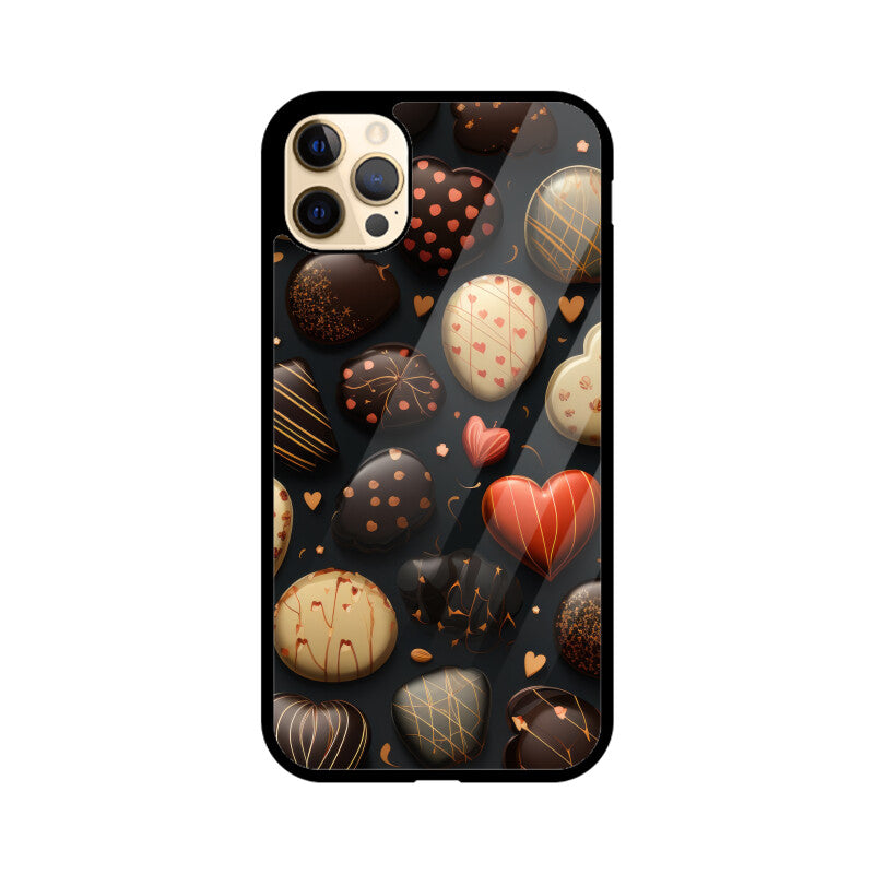 Valentine Chocolate Design - Apple iPhone Glass Phone Cases - All Models Available