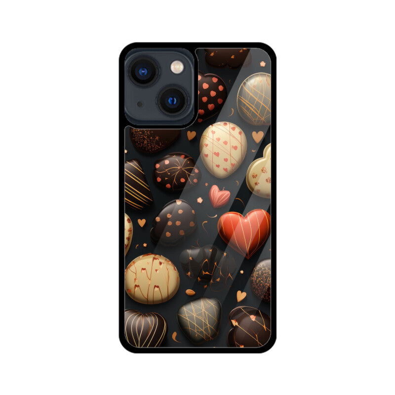 Valentine Chocolate Design - Apple iPhone Glass Phone Cases - All Models Available
