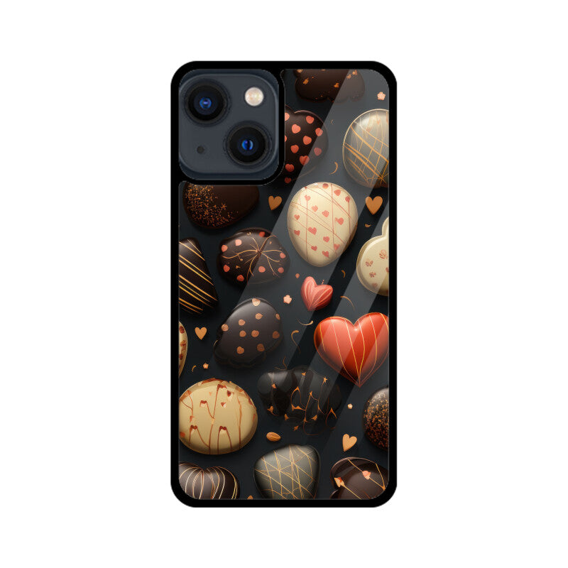Valentine Chocolate Design - Apple iPhone Glass Phone Cases - All Models Available
