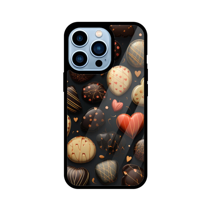 Valentine Chocolate Design - Apple iPhone Glass Phone Cases - All Models Available