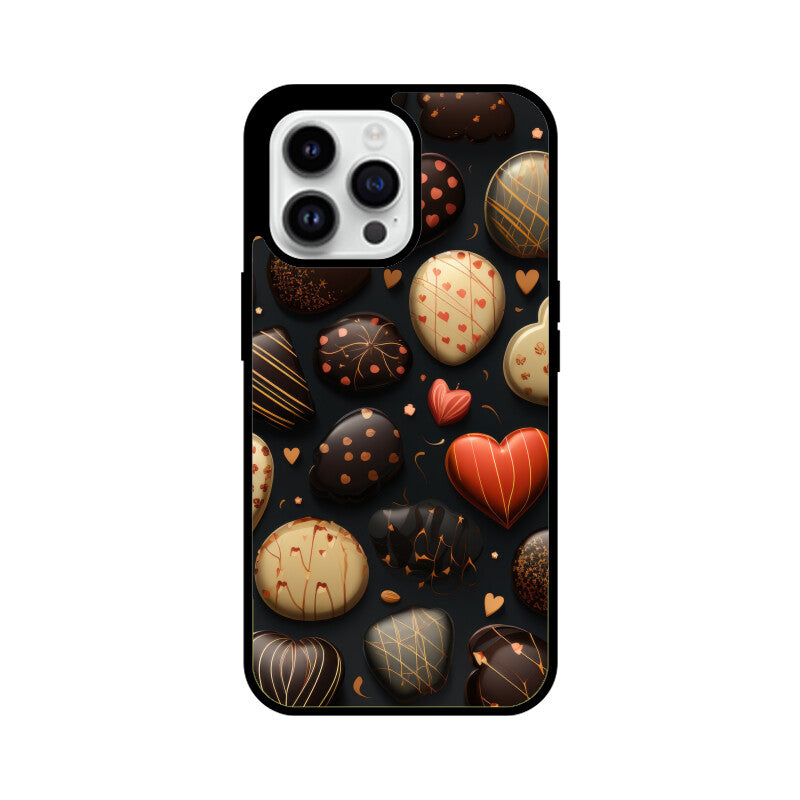 Valentine Chocolate Design - Apple iPhone Glass Phone Cases - All Models Available