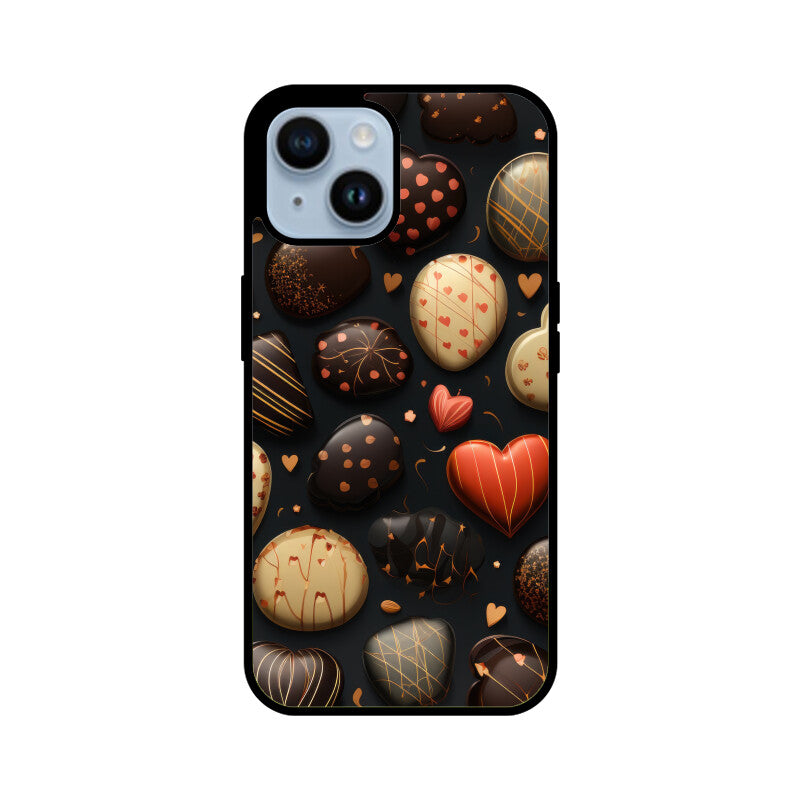 Valentine Chocolate Design - Apple iPhone Glass Phone Cases - All Models Available