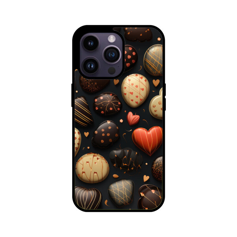Valentine Chocolate Design - Apple iPhone Glass Phone Cases - All Models Available