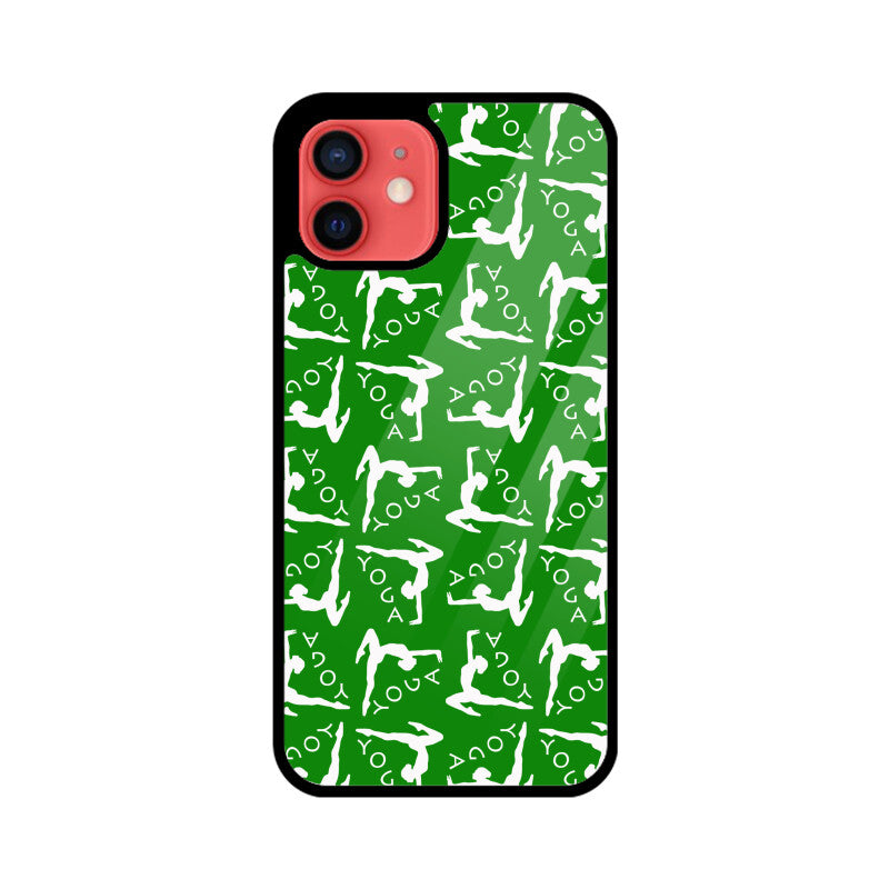 Yoga Pattern - Apple iPhone Glass Phone Cases - All Models Available