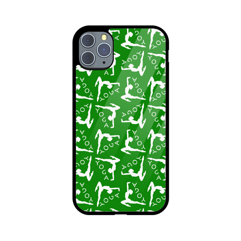 Yoga Pattern - Apple iPhone Glass Phone Cases - All Models Available