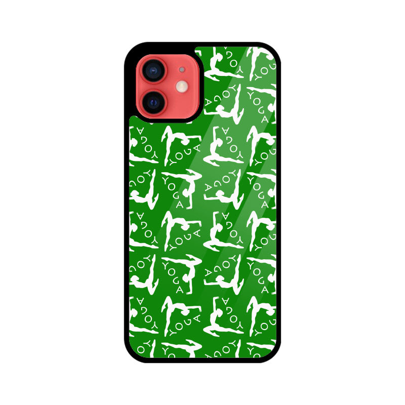 Yoga Pattern - Apple iPhone Glass Phone Cases - All Models Available