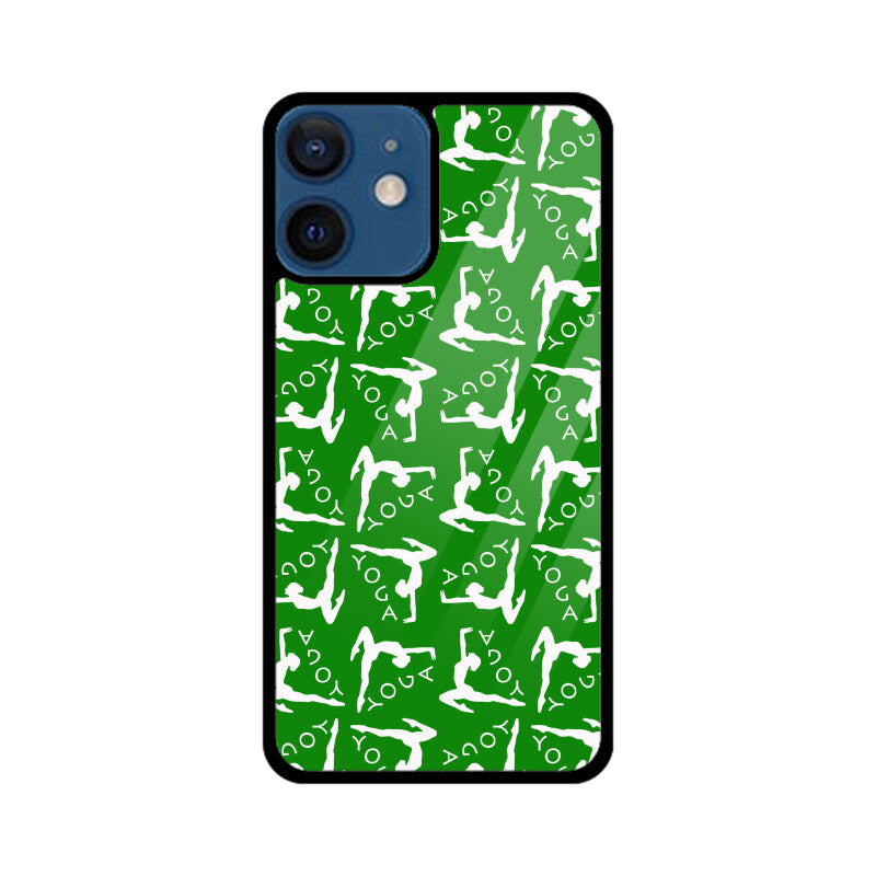 Yoga Pattern - Apple iPhone Glass Phone Cases - All Models Available