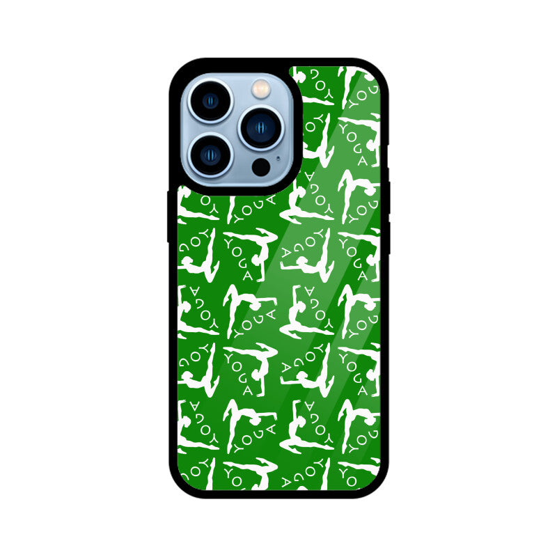 Yoga Pattern - Apple iPhone Glass Phone Cases - All Models Available