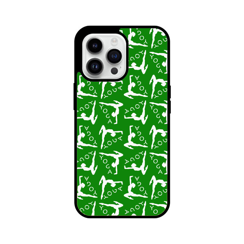 Yoga Pattern - Apple iPhone Glass Phone Cases - All Models Available