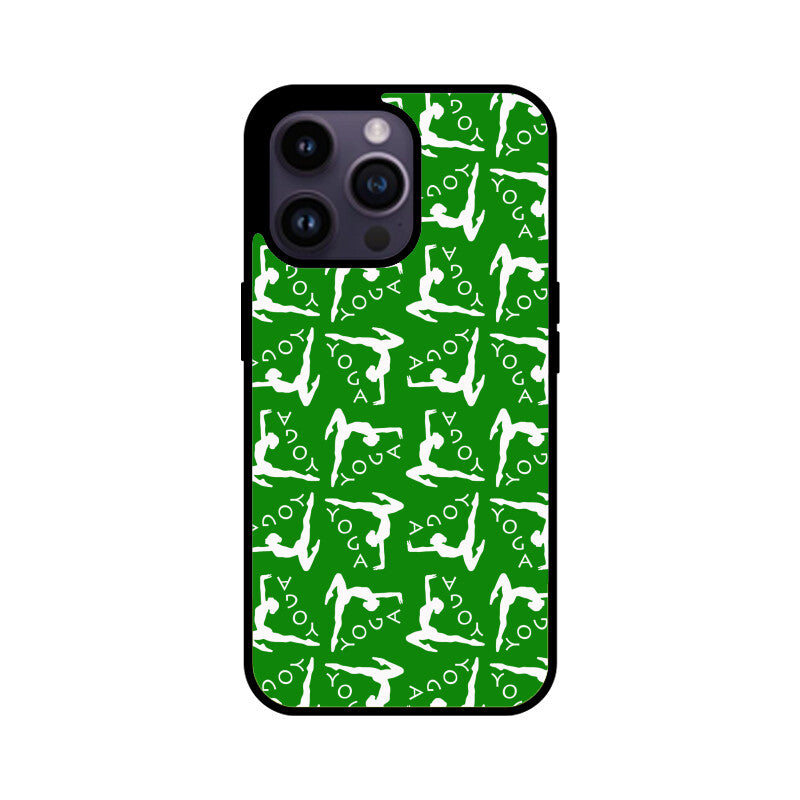 Yoga Pattern - Apple iPhone Glass Phone Cases - All Models Available
