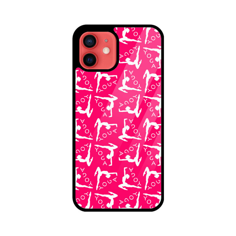 Yoga pattern - Apple iPhone Glass Phone Cases - All Models Available