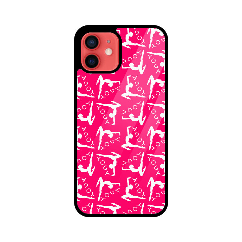 Yoga pattern - Apple iPhone Glass Phone Cases - All Models Available