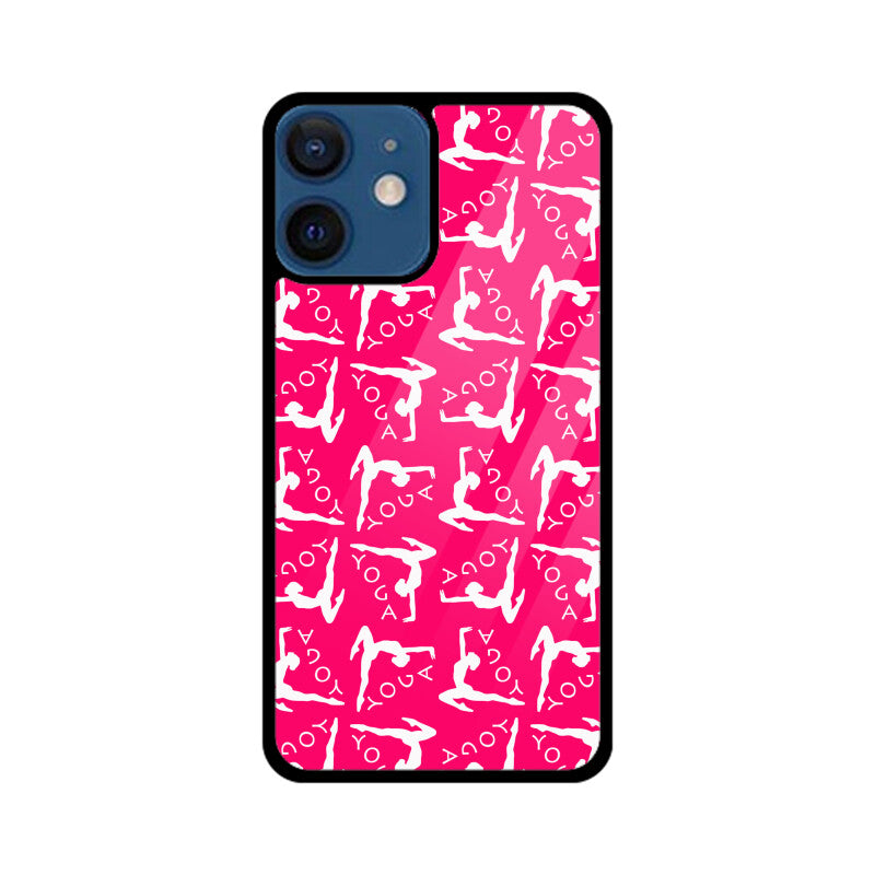 Yoga pattern - Apple iPhone Glass Phone Cases - All Models Available